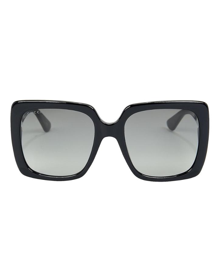 Gucci Square Strass Logo Sunglasses Black 1size