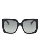 Gucci Square Strass Logo Sunglasses Black 1size