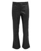 Derek Lam 10 Crosby Leather Cropped Flare Trousers Black 2