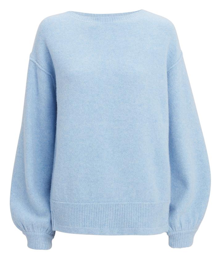 Helmut Lang Balloon Sleeve Pullover Blue Sweater Blue-lt S