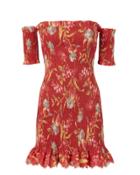 Zimmermann-rtw Zimmermann Corsair Smocked Flutter Dress Print Zero