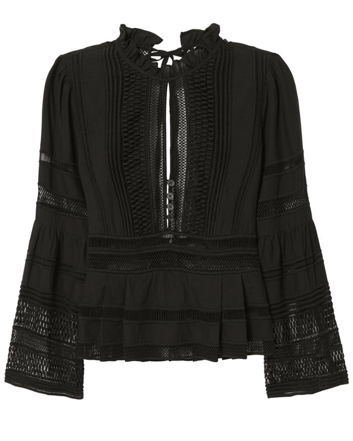 &quot;sea Macrame Bell Sleeve Top&quot;