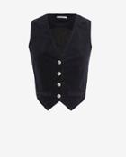 Alexa Chung For Ag Laura Velvet Vest: Navy