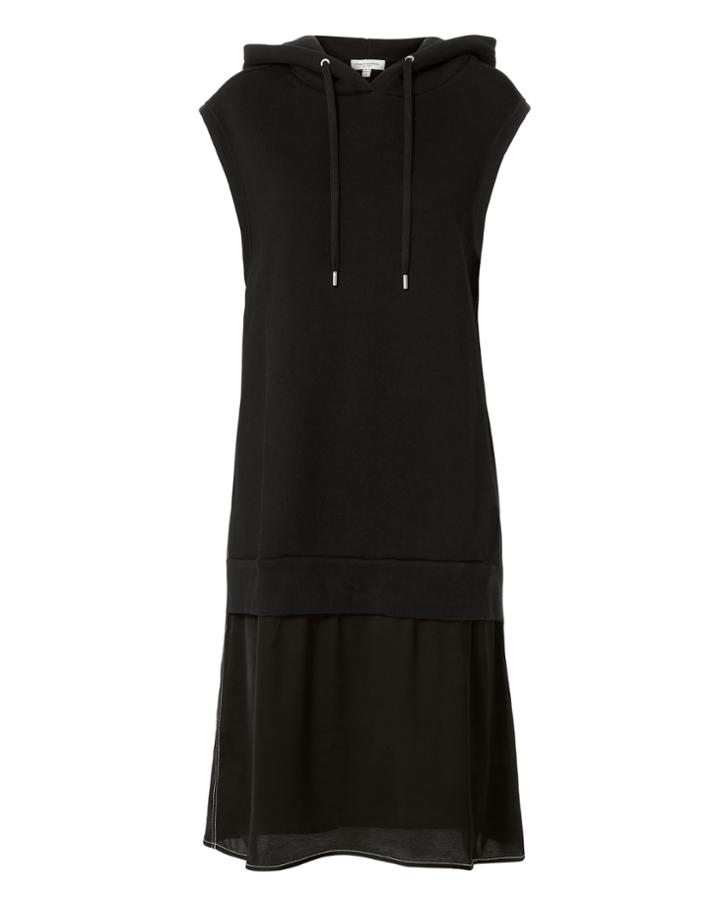 Public School Allison Hoodie French Terry Dress Black P