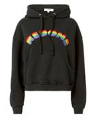 Re/done Rainbow Logo Hoodie Black S