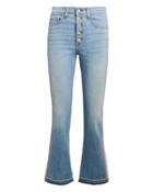Veronica Beard Carolyn Pink Tuxedo Stripe Jeans Light Blue Denim 31