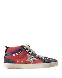 Golden Goose Mid Star Splatter Canvas High-top Sneakers