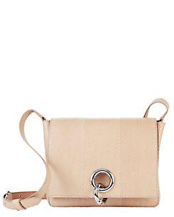 A.l.c. Charlie Snakeskin Nude Shoulder Bag