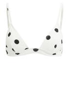 Solid & Striped Morgan Polka Dot Triangle Bikini Top White/black Polka Dot S
