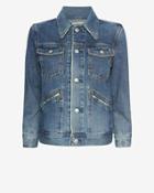 Alexa Chung For Ag Hitt Shrunken Denim Jacket
