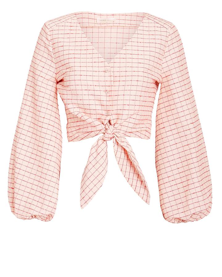 Stine Goya Blanca Pink Check Top Pink Check S