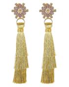 Mercedes Salazar Gold Waterfall Earrings Pink/gold 1size