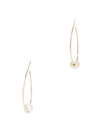 Robin Haley Pearl Hoop Earrings Gold 1size