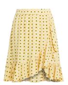 Ganni Maize Crepe Mini Skirt Yellow 38