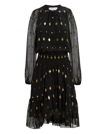 Alc A.l.c. Sidney Dress Black/gold 2