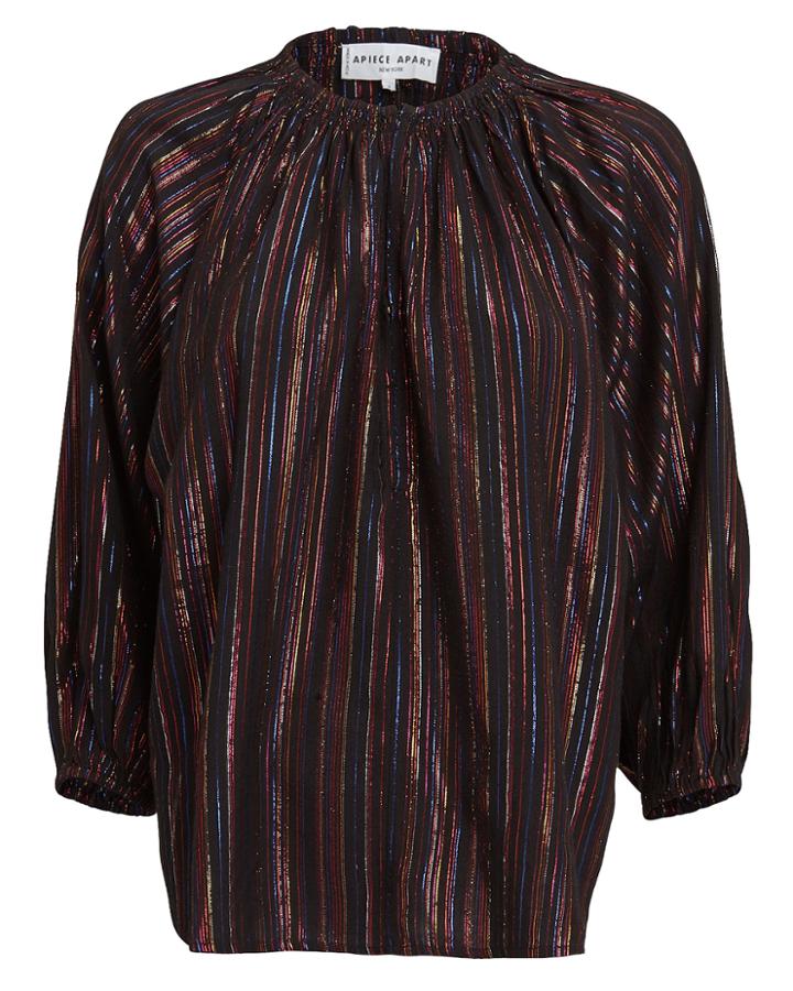 Apiece Apart Isla Lurex Blouse Multi Zero