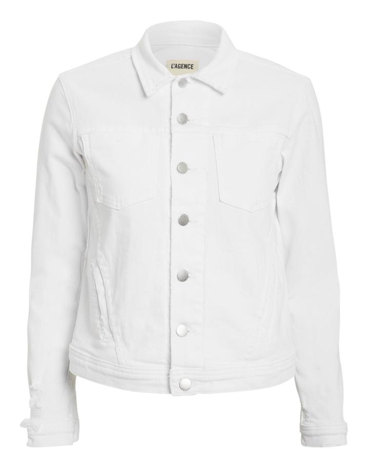 L'agence Celine White Denim Jacket White P