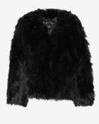Adrienne Landau Exclusive Rabbit/fox Fur Jacket: Black