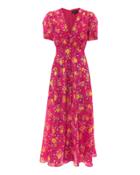 Saloni London Saloni Lea Midi Dress Pink Zero