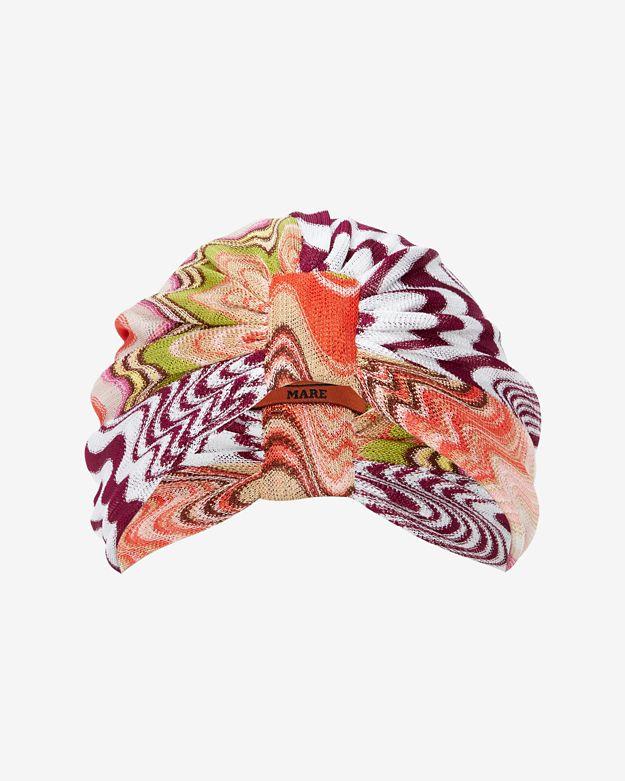 Missoni Mare Zig Zag Top Knot Knit Turban: Pink