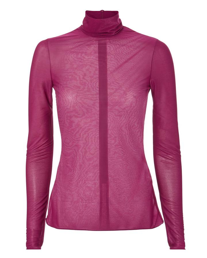 Victoria Beckham Polo Neck Top Pink-drk 6
