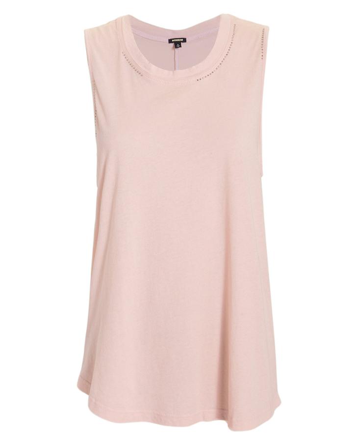 Monrow Studded Muscle Tank Pink P