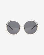 Chloe Carlina Wire Rim Sunglasses: Grey