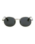 Le Specs Luxe Unpredictable Bright Gold Circle Sunglasses Gold 1size