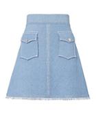 Derek Lam 10 Crosby Knit Denim Mini Skirt