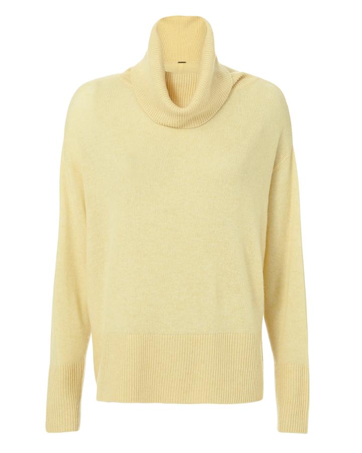 Adam Lippes Brushed Cashmere Turtleneck Yellow P