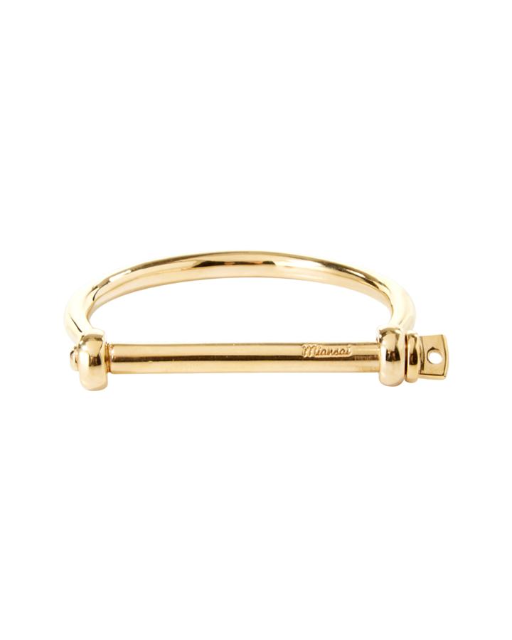 Miansai Gold Screw Cuff Metallic S