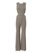 Enza Costa Ribbed Knit Grey Jumpsuit