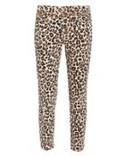 Veronica Beard Debbie Leopard Skinny Jeans Leopard Denim 24