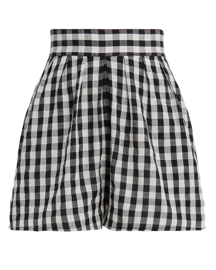 Annak Anaak Annex Gingham Shorts Black/white 2