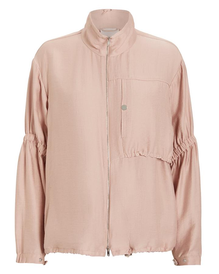 3.1 Phillip Lim Zip-up Anorak With Cinched Sleeves Rose M