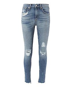 Rag & Bone 10 Inch Commodore Step Hem Skinny Jeans