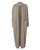 Vince Open Front Sweater Robe Beige P