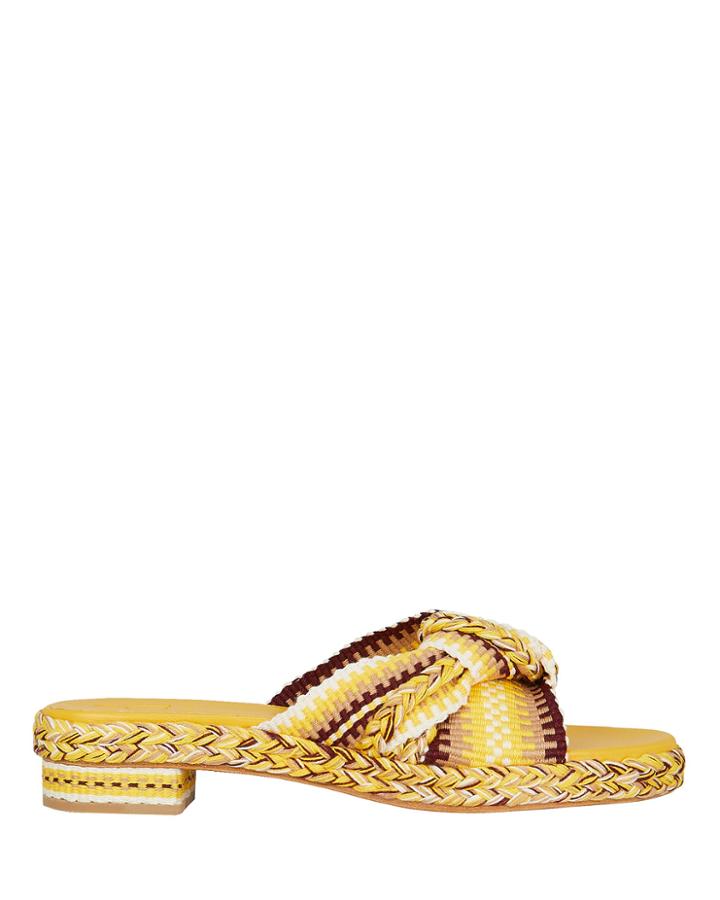Antolina Bella Braided Slides Yellow 37