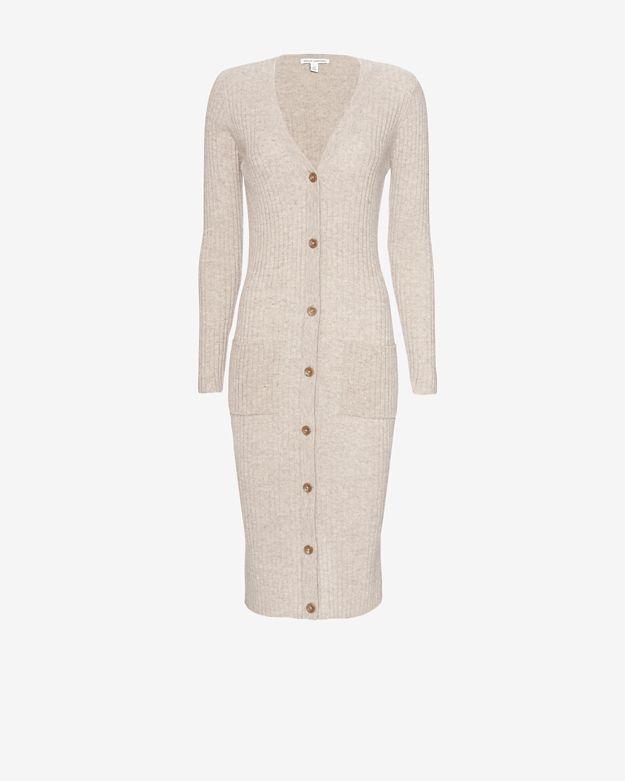 Autumn Cashmere Ribbed Maxi Cardi