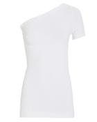 Helmut Lang One-shoulder Stretch Jersey Top White M