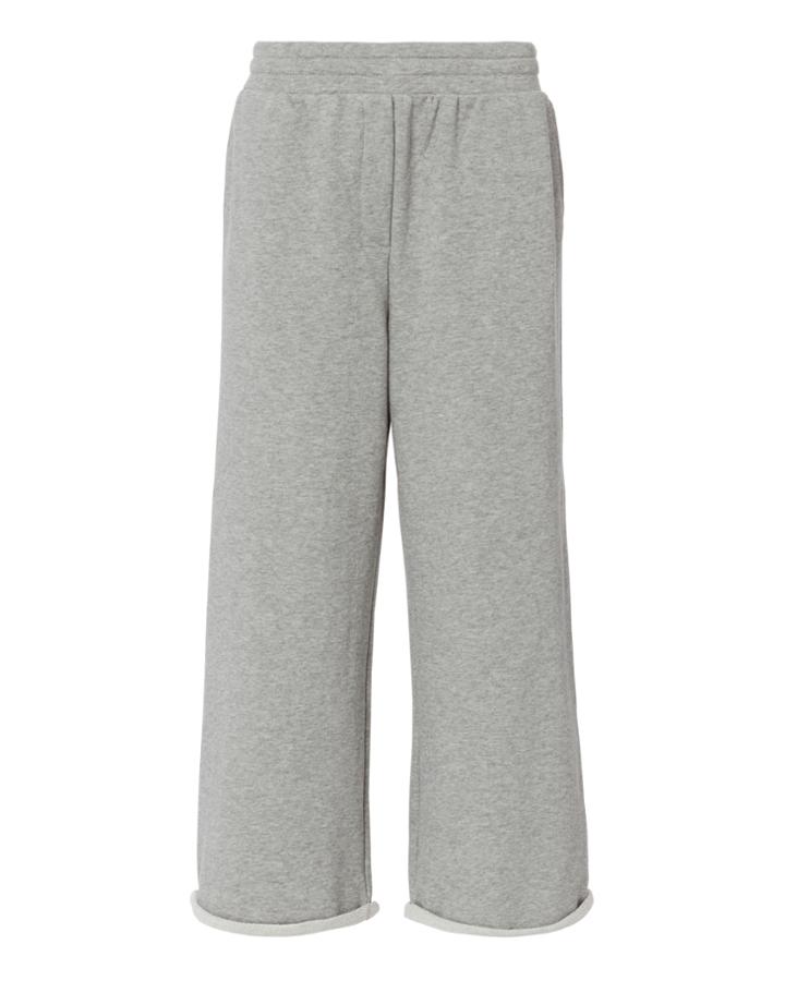 T By Alexander Wang Cropped Wide Leg Sweatpants Grey S