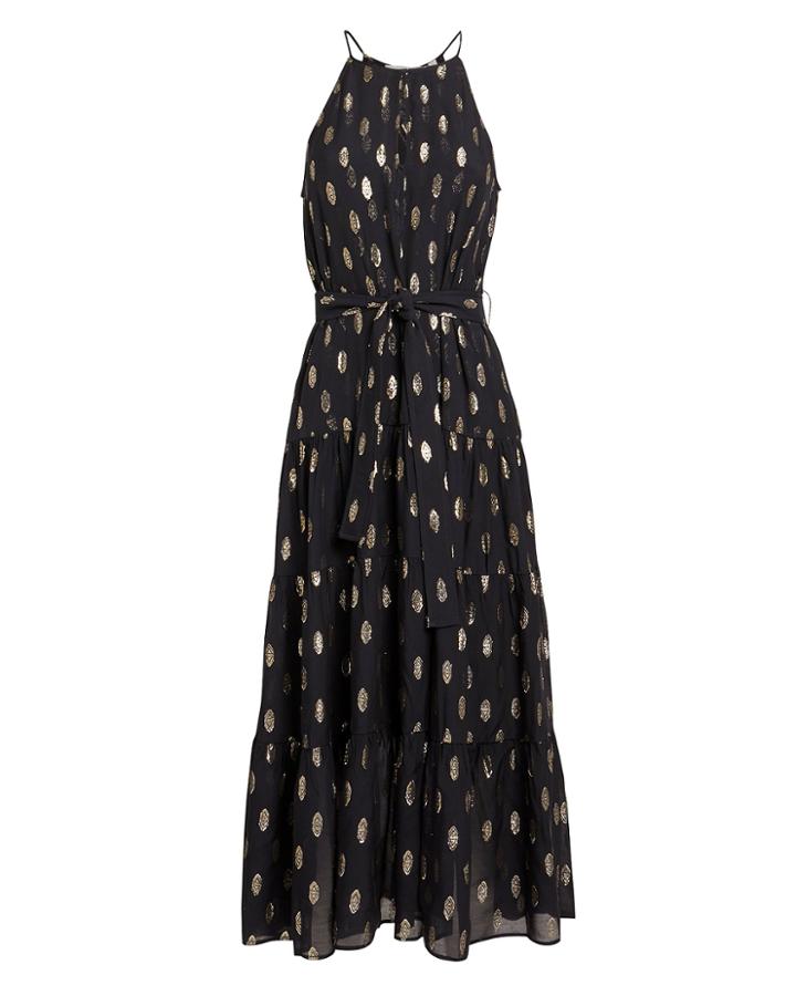 A.l.c. Richards Midi Dress Black/gold 4