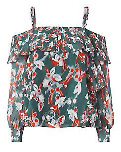 Tanya Taylor Daisy Cold Shoulder Top