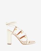 Valentino Rockstud Chunky Heel Lace Up Gladiator Sandals