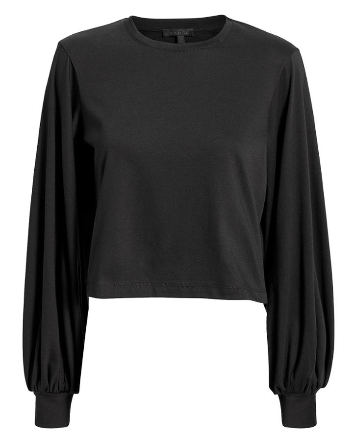 The Range Stark Black Cropped Tee Black S