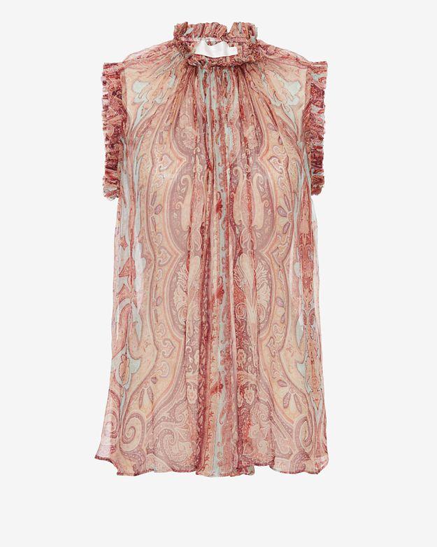 Zimmermann Exclusive Paisley Chiffon Top