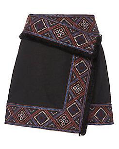 Exclusive For Intermix Piper Fringe Asymmetric Skirt