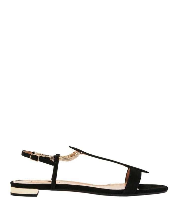 Aquazurra Aquazzura Vogue Flat Sandals Black 40