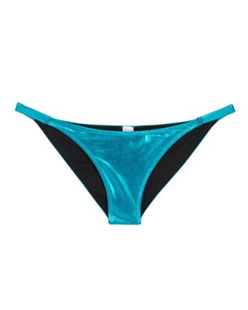 Caroline Constas Carolina Constas Mer Mykela Metallic Bikini Bottom Metallic Turquoise P