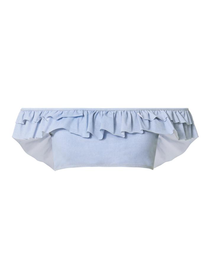 Jonathan Simkhai Light Ruffle Bandeau Top
